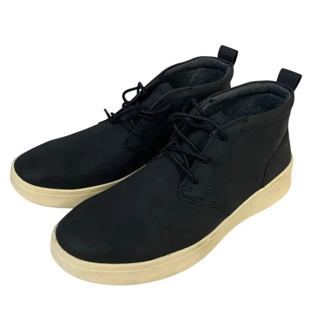 IZOD Mens Size 10 Black Ankle Boot Palmer Lace Up Round Toe Memory Foam Shoes